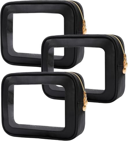 5PCS Diaper Bag Organizer Pouch Set，Clear Organizer Bags,TSA Approved Toiletry Bag,Clear Waterproof Cosmetic Bags with Zipper,Purse Organizer Pouches,Travel Organizer Bags for Woman and Kids in Saudi Arabia