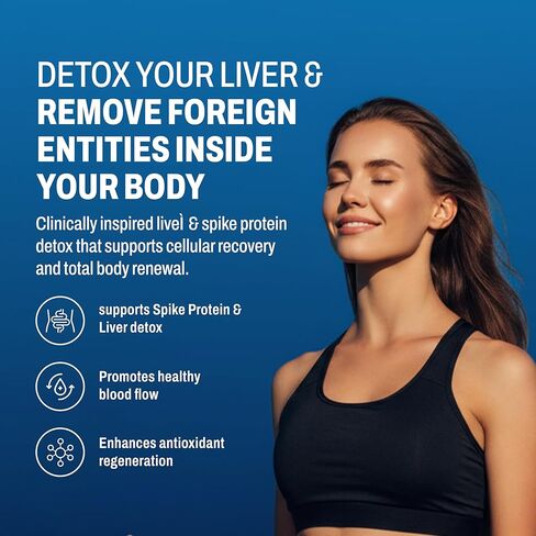 مكمل دعم التخلص من سموم الكبد والبروتين من Everlife - الكركمين الشحمي مع NAC والكيرسيتين والبروميلين وفيتامين C المخزن - الدورة الدموية ومضادات الأكسدة ومزيج دعم المناعة - 150 كبسولة in Kuwait