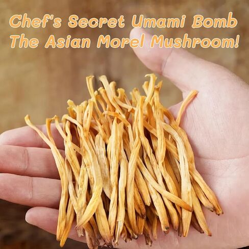 Premium Dried Lily Flowers, 200g/7.05oz Golden Needles Dried Day Lilies, Unsulfured Huang Hua Cai Flower Bubs, for Cooking Hot & Sour Soup Cold Salad Creamy Soup Pizza Topping in Saudi Arabia