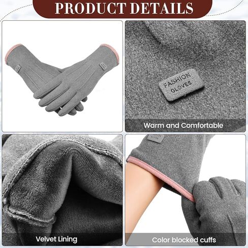 Tavaleu Womens Winter Gloves, Cold Weather Gloves women with Fleece Lining Thermal Touch Screen Windproof 3 Pairs in Saudi Arabia