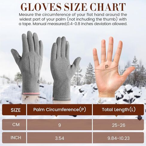 Tavaleu Womens Winter Gloves, Cold Weather Gloves women with Fleece Lining Thermal Touch Screen Windproof 3 Pairs in Saudi Arabia