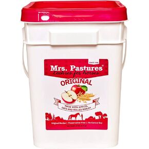 Mrs Pastures Cookies and Treats for Horses - Premium Horse Treats - Made with Apples, Oats, and Rolled Barley - Preservative Free - All Natural Ingredients - No Corn or Soy - Made in USA - (5lb Bag) in Kuwait