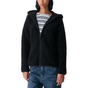 سترة نسائية من Dqbeng مصنوعة من الصوف بغطاء للرأس وغطاء للرأس من الشيربا مع جيوب in Kuwait