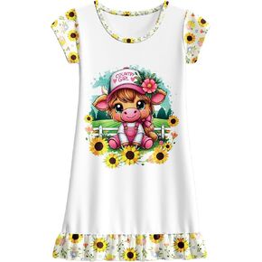 LQSZ Girls Nightgown Casual Dress Sleepwear 3-10 Years Pajamas Long Sleeve Nightgowns for Little Girls in Saudi Arabia