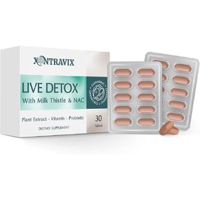 مكمل للتخلص من سموم الكبد ودعم الكبد باستخدام نبات الشوك الحليب | تركيبة للتخلص من سموم الكبد مع 15B من البروبيوتيك CFU للهضم والتخلص من السموم والتطهير | جذر الهندباء والكركم | أقراص محكمة الغلق (عبوة واحدة) in Kuwait