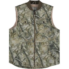 Bass Creek Outfitters Men's Workwear Vest - Heavyweight Sherpa Lined Duck Canvas Vest in Kuwait