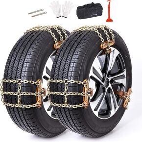 Snow Chains, 225-295mm Universal Tire Chains for Car, SUV, RV, Pickup Trucks, Adjustable Emergency Anti-Skid Thickening Tire Traction Chain (10 Packs) in Kuwait