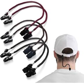 6 Pieces Windproof Hat Strap Clip Keeper Clips for Baseball Cap, Sailing, and Outdoor Camping - Wind Secure Your Glasses Anti Wind Anti Drop Decorative Hanging Strap - Black Red Brown in Saudi Arabia