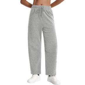 Auriviz Womens Barrel Sweatpants Drawstring High Waisted Wide Leg Pants Baggy Casual Workout Sweat Pants 28‘’ Inseam in Saudi Arabia