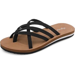 صنادل فليب فلوب نسائية مريحة للشاطئ صيفية سهلة الارتداء، صنادل مسطحة خفيفة الوزن للاستخدام الداخلي والخارجي in Kuwait
