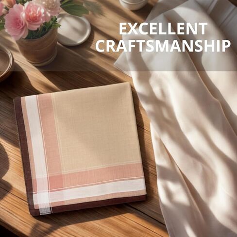 6 Pack Men's Handkerchiefs Soft Cotton Handkerchiefs for Men Premium Assorted Men Hankies in Saudi Arabia