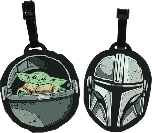 Disney Star Wars The Mandalorian Mando and Grogu 2 Pack Rubber ID Luggage Tags in Saudi Arabia