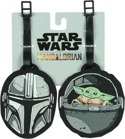 Disney Star Wars The Mandalorian Mando and Grogu 2 Pack Rubber ID Luggage Tags in Saudi Arabia