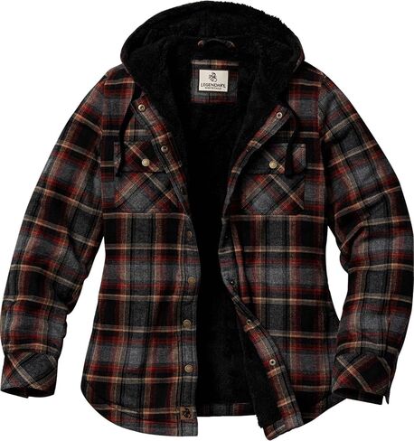 Legendary Whitetails womens Open Country Sherpa Lined Hooded Shirt Jacket in Saudi Arabia