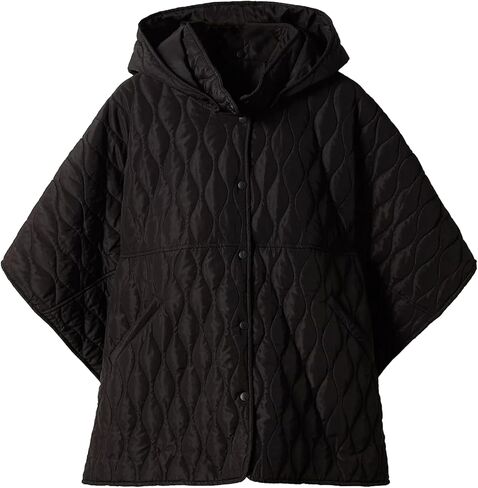 Songling Womens Oversized Splice Quilted Poncho Lightweight Puffer Jacket Hoddie Button Down Casual Padded Coat Outwear in Saudi Arabia