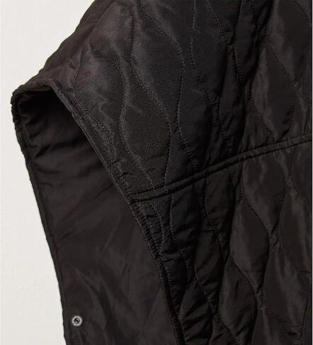 Songling Womens Oversized Splice Quilted Poncho Lightweight Puffer Jacket Hoddie Button Down Casual Padded Coat Outwear in Saudi Arabia