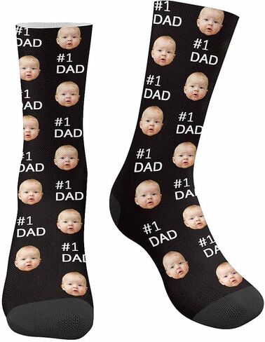 Custom Face on Socks Turn Your Photo Into Love Heart Personalized Socks Unisex for Unique Gift in Saudi Arabia