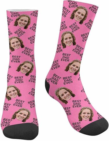 Custom Face on Socks Turn Your Photo Into Love Heart Personalized Socks Unisex for Unique Gift in Saudi Arabia