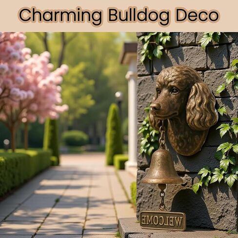 Door Bell, Various Dog Welcome Doorbell, Vintage Wall-Mounted Decorative Cast Iron/Resin Hanging Bell, for Porch, Front Door & Garden - Pet Lover(C) in Saudi Arabia