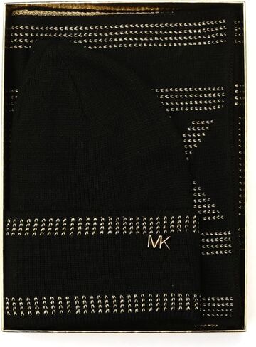 Michael Kors womens Metallic Stripe Box Set - Hat & Scarf in Saudi Arabia