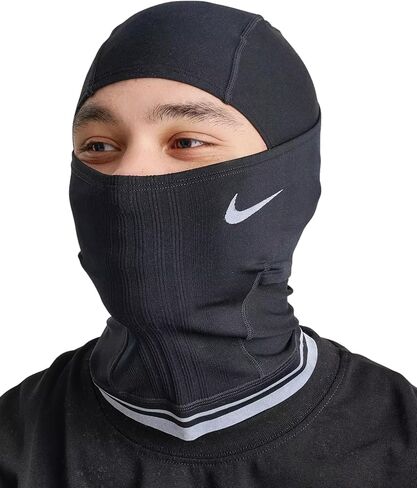 غطاء رأس Nike Knit Hyperwarm - بالاكلافا حراري مخطط أنيق لتدفئة الوجه والرقبة للجري في الشتاء وركوب الخيل والتنقلات in Kuwait