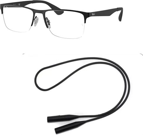 حزمة النظارات Ray-Ban 6335: 6335 6335 2503 أسود مطفي 56 ملم ومقود سيليكون عالمي مضاد للانزلاق in Kuwait