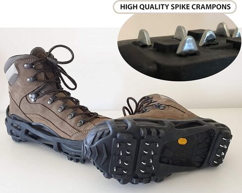 مرابط Limm Ice Snow Traction - مرابط خفيفة الوزن للمشي على الثلج والجليد - مقابض مضادة للانزلاق يتم تثبيتها بسرعة وسهولة على الأحذية - مقابض قابلة للحمل للأحذية والأحذية طويلة الرقبة in Kuwait