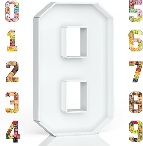 2026 Charcuterie Number Fillable, 4Pcs 13.7" Numbers Charcuterie Board Box 2026 New Year Decorations Food Serving Tray for Graduation Decorations Sports Event Birthday Party Supplies in Saudi Arabia