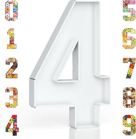 2026 Charcuterie Number Fillable, 4Pcs 13.7" Numbers Charcuterie Board Box 2026 New Year Decorations Food Serving Tray for Graduation Decorations Sports Event Birthday Party Supplies in Saudi Arabia