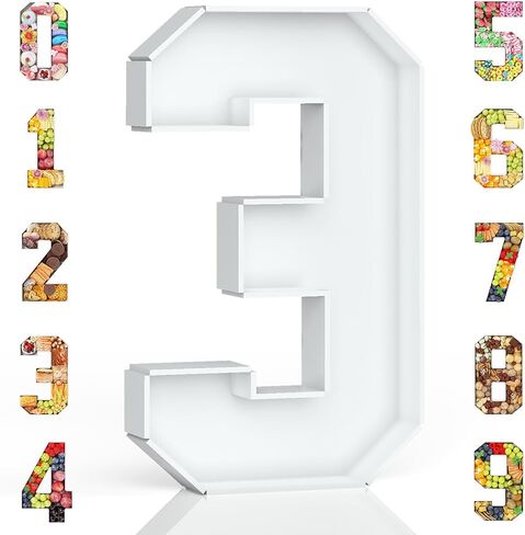 2026 Charcuterie Number Fillable, 4Pcs 13.7" Numbers Charcuterie Board Box 2026 New Year Decorations Food Serving Tray for Graduation Decorations Sports Event Birthday Party Supplies in Saudi Arabia
