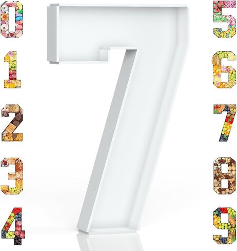 2026 Charcuterie Number Fillable, 4Pcs 13.7" Numbers Charcuterie Board Box 2026 New Year Decorations Food Serving Tray for Graduation Decorations Sports Event Birthday Party Supplies in Saudi Arabia