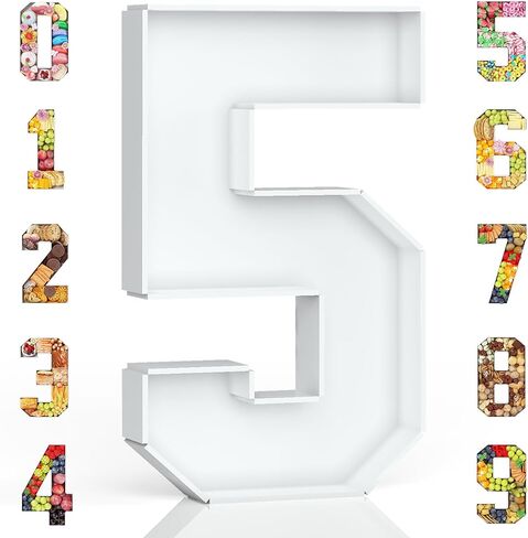 2026 Charcuterie Number Fillable, 4Pcs 13.7" Numbers Charcuterie Board Box 2026 New Year Decorations Food Serving Tray for Graduation Decorations Sports Event Birthday Party Supplies in Saudi Arabia