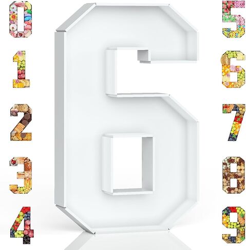 2026 Charcuterie Number Fillable, 4Pcs 13.7" Numbers Charcuterie Board Box 2026 New Year Decorations Food Serving Tray for Graduation Decorations Sports Event Birthday Party Supplies in Saudi Arabia