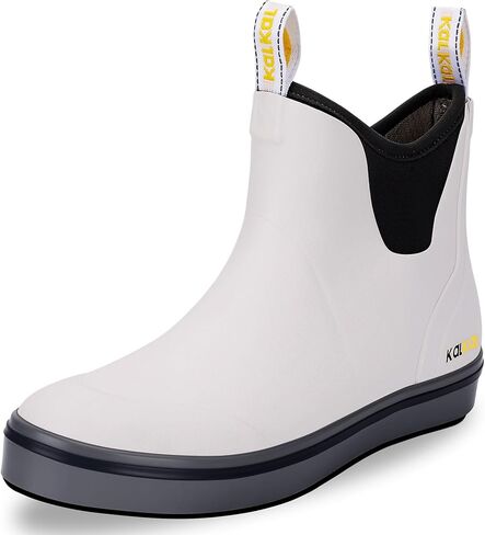 Women's Deck Boots, 100% Waterproof Rain Boots, Grip-Pro Rip Slip-Resistant Sole, Upgraded Soft & Durable Neoprene Rubber, 360° Breathable Mesh Lining, Easy to Clean, for Outdoor/Sailing in Saudi Arabia