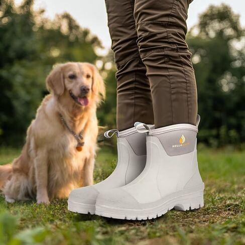 Hellorain Women's Waterproof Ankle Rain Boots Short Neoprene Rubber Garden Shoes for Rainy Days, Gardening, and Outdoor Activities in Saudi Arabia