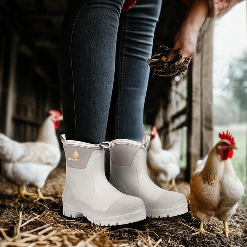 Hellorain Women's Waterproof Ankle Rain Boots Short Neoprene Rubber Garden Shoes for Rainy Days, Gardening, and Outdoor Activities in Saudi Arabia