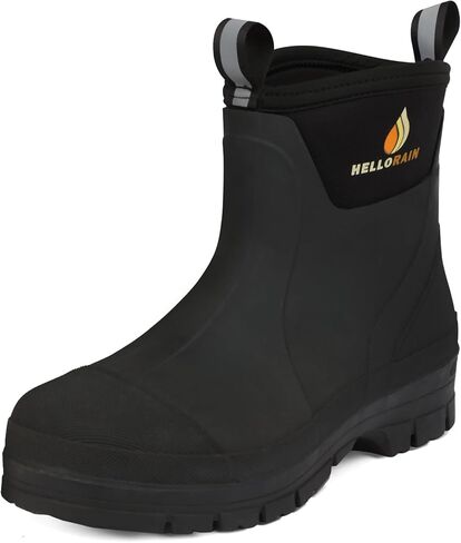 Hellorain Women's Waterproof Ankle Rain Boots Short Neoprene Rubber Garden Shoes for Rainy Days, Gardening, and Outdoor Activities in Saudi Arabia