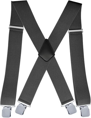 Adjustable Elastic Suspenders, Purple, Y-Back Design with Metal Clips in Kuwait