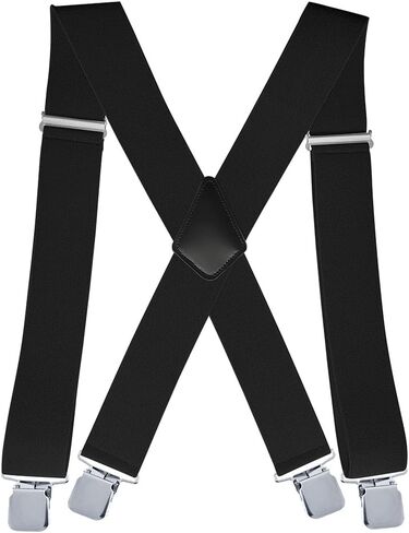 Adjustable Elastic Suspenders, Purple, Y-Back Design with Metal Clips in Saudi Arabia