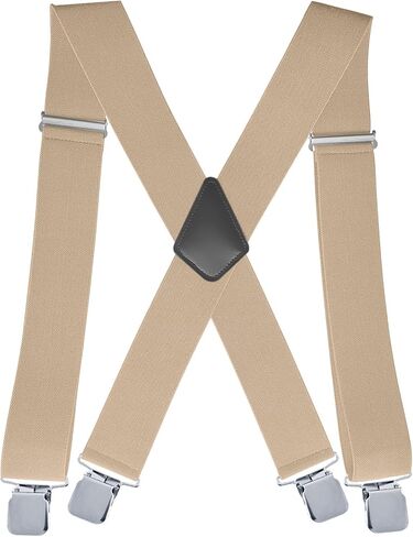 Adjustable Elastic Suspenders, Purple, Y-Back Design with Metal Clips in Kuwait