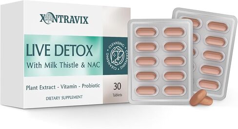 مكمل للتخلص من سموم الكبد ودعم الكبد باستخدام نبات الشوك الحليب | تركيبة للتخلص من سموم الكبد مع 15B من البروبيوتيك CFU للهضم والتخلص من السموم والتطهير | جذر الهندباء والكركم | أقراص محكمة الغلق (عبوة واحدة) in Kuwait