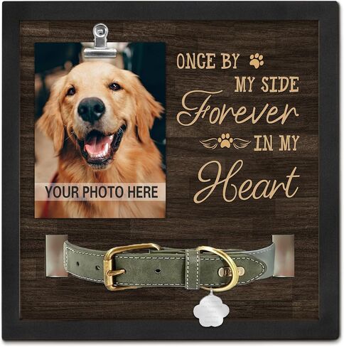 Pet Loss Gift, Memorial Sympathy Gifts for Loss of Dog, Pet Memorial Frame with Collar Holder, Cat Memorial Gift, My Hardest Goodbye in Kuwait