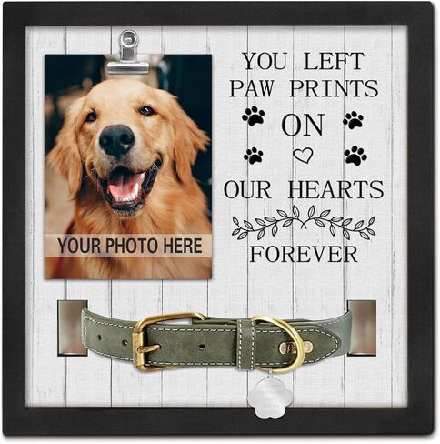 Pet Loss Gift, Memorial Sympathy Gifts for Loss of Dog, Pet Memorial Frame with Collar Holder, Cat Memorial Gift, My Hardest Goodbye in Kuwait