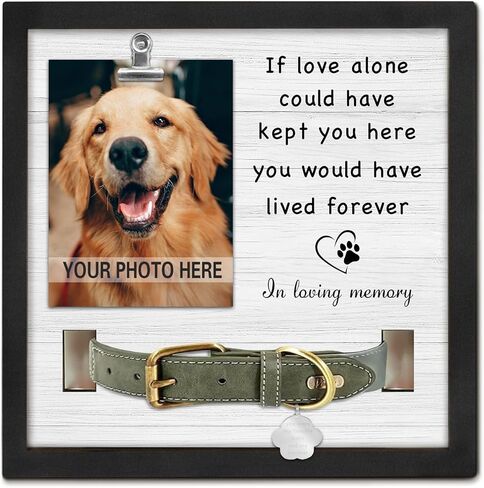 Pet Loss Gift, Memorial Sympathy Gifts for Loss of Dog, Pet Memorial Frame with Collar Holder, Cat Memorial Gift, My Hardest Goodbye in Kuwait