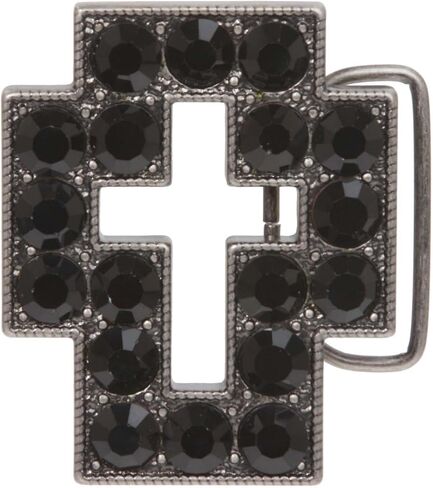 Rhinestone Perforated Cross Belt Buckle in Saudi Arabia