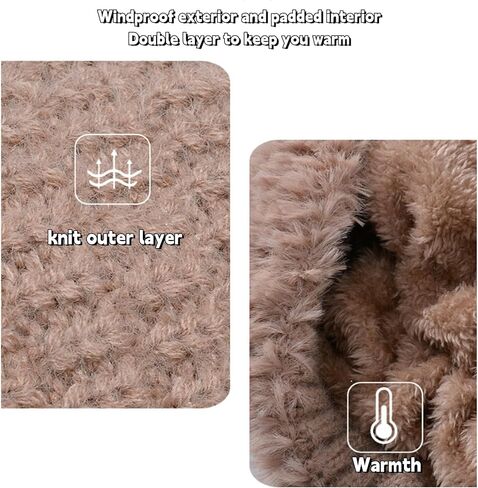 3 in 1 Beanie Hat for Women, Women's Outdoors Windproof Scarf Hat,Winter Balaclava for Women, 55cm-60cm Warm Neck Warmer Sets in Saudi Arabia
