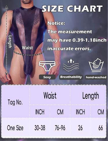 Men Bodysuit Top Glossy High Cut Thong Crotch Button Lingerie Sheer Tank Top One Size in Saudi Arabia