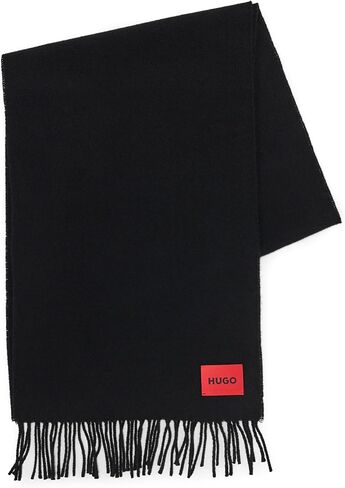 HUGO Twisted Fringe Wool Scarf, black currant, PCE. in Saudi Arabia
