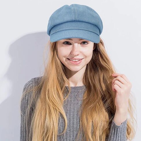 Women Denim Beret Hat Washed Newsboy Caps French Cap in Saudi Arabia