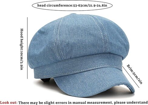 Women Denim Beret Hat Washed Newsboy Caps French Cap in Saudi Arabia